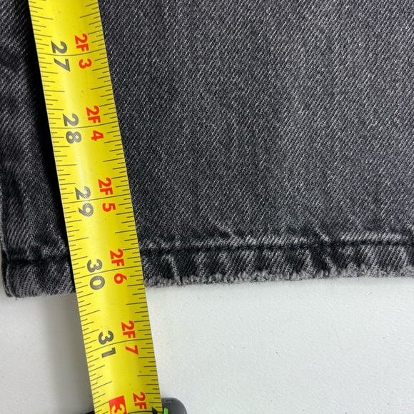 New Garage Denim Black Slouchy Baggy Jeans Size 32 Distressed - Picture 6 of 15